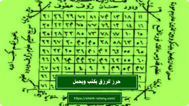 حرز للرزق يكتب ويحمل